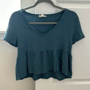 Pacsun Linen Peplum Top